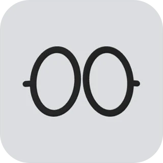 Thin oval wire-frame glasses, on a pale gray tile